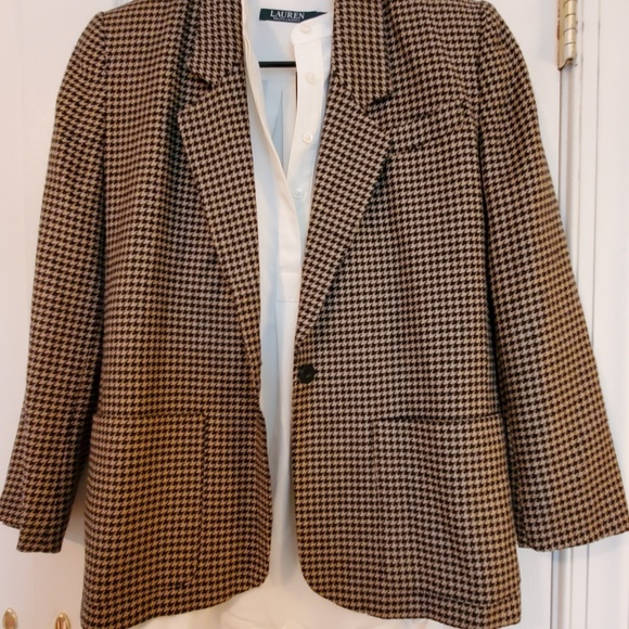 Houndstooth Oversized Boyfriend Vintage Blazer - Picture 5 of 8